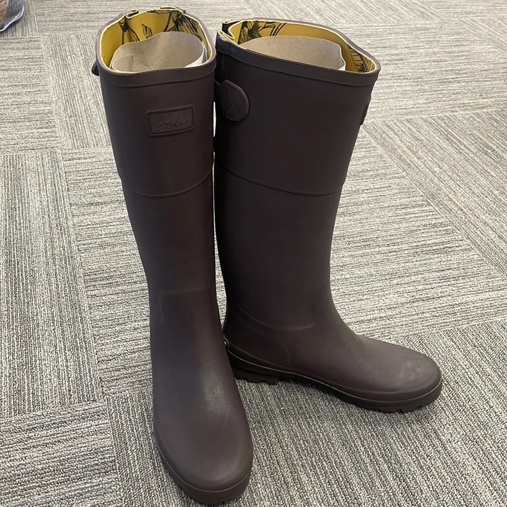 Joules Brockington Dark Brown Rainboots - Picture 3 of 3